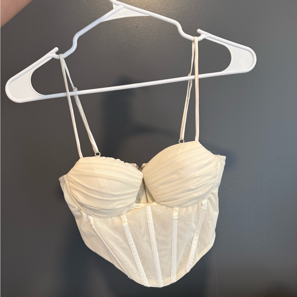 Elegant Cream Corset Top
